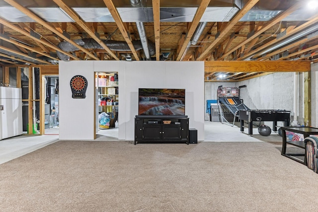 2061 Langston Ln NE, Saint Michael, MN 55376 - unfinished basement with carpet floors