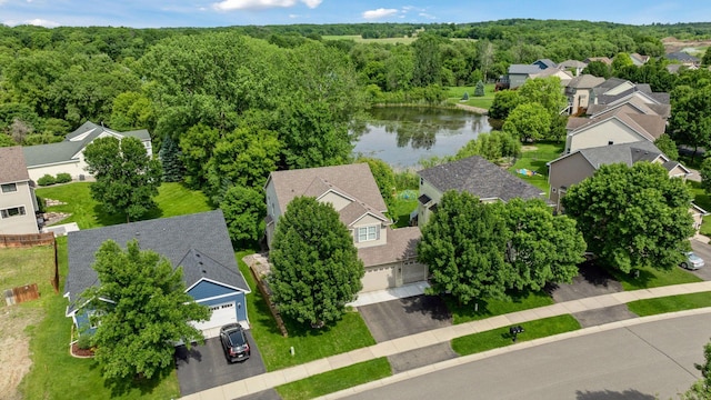 2061 Langston Ln NE, Saint Michael, MN 55376 - aerial view of residential area with a heavily wooded area and a large body of water