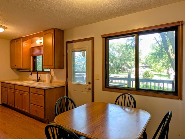 314 11th St, Montevideo, MN 56265 - dining area with a textured ceiling and light wood-style flooring