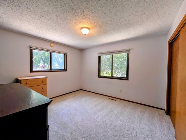 314 11th St, Montevideo, MN 56265 - unfurnished bedroom with multiple windows, light colored carpet, a textured ceiling, and a closet