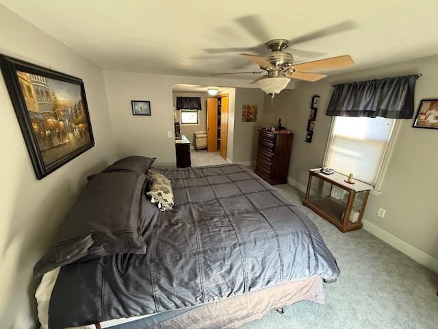 411 Vernon Ave, Morgan, MN 56266 - bedroom with carpet, multiple windows, and ceiling fan