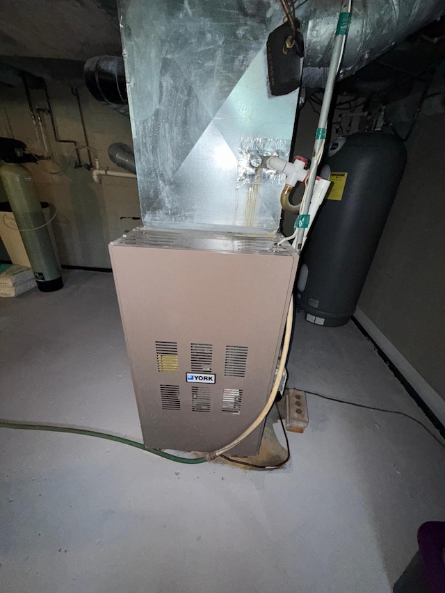 411 Vernon Ave, Morgan, MN 56266 - utility room featuring water heater and heating unit