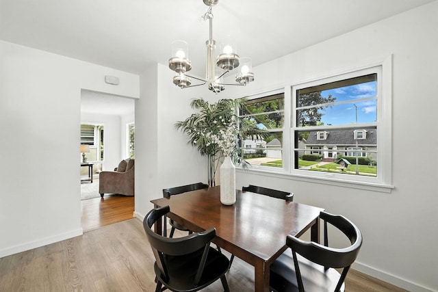 1464 Kent St, Saint Paul, MN 55117 - dining space with a chandelier, plenty of natural light, and wood finished floors
