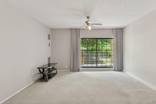 6650 Vernon Ave S Unit 111, Edina, MN 55436 - carpeted empty room featuring ceiling fan and a textured ceiling