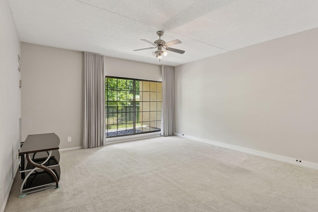 6650 Vernon Ave S Unit 111, Edina, MN 55436 - unfurnished room featuring ceiling fan, carpet floors, and a textured ceiling