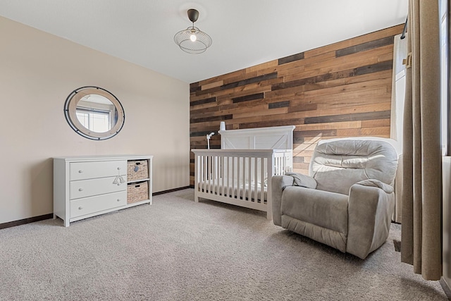 1101 8th Ave SW, Isanti, MN 55040 - carpeted bedroom with wood walls and baseboards