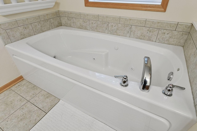 8356 Townsend Dr, Eden Prairie, MN 55344 - bathroom with a whirlpool tub and tile patterned floors