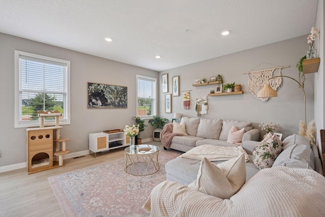 18874 72nd Pl N, Maple Grove, MN 55311 - living area featuring light wood-style floors and recessed lighting