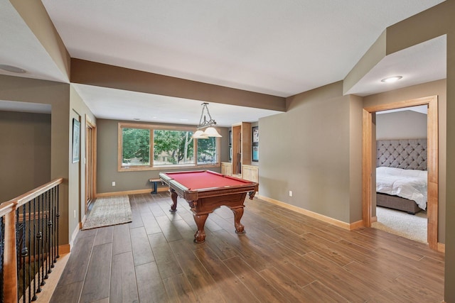 15208 Fairway Heights Rd NW, Prior Lake, MN 55372 - rec room featuring wood finished floors and billiards table