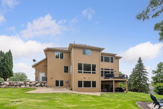 15208 Fairway Heights Rd NW, Prior Lake, MN 55372 - back of house with a yard, a deck, and a patio