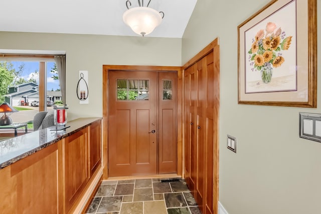4619 Heather Way N, Oakdale, MN 55128 - entryway with dark stone finish flooring