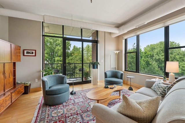 150 2nd St NE Unit B302, Minneapolis, MN 55413 - living area featuring light wood finished floors and baseboards