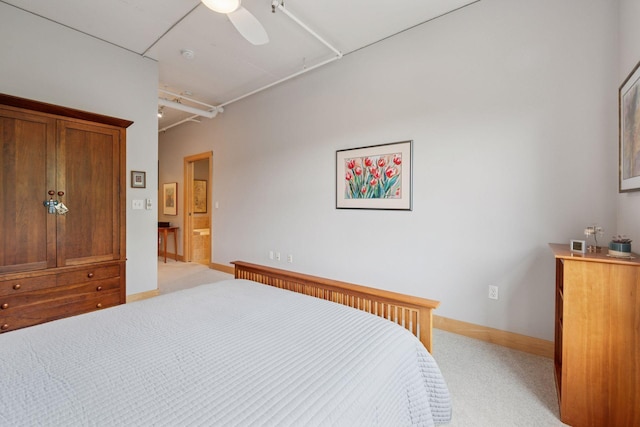 150 2nd St NE Unit B302, Minneapolis, MN 55413 - bedroom featuring attic access, light carpet, track lighting, and ceiling fan
