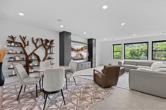 9612 Iron Horse Rd, Woodbury, MN 55129 - dining space with recessed lighting and carpet