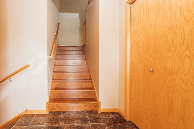 307 Hayden Lake Rd W, Champlin, MN 55316 - staircase featuring baseboards