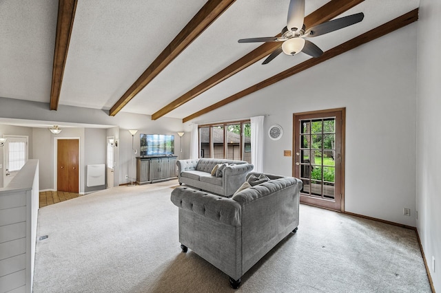 11542 Xavis St NW, Coon Rapids, MN 55433 - living area featuring carpet and ceiling fan