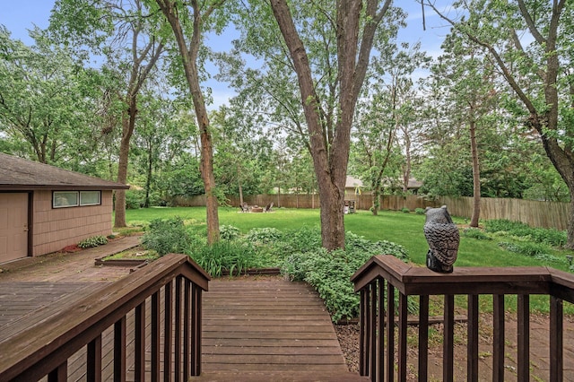 11542 Xavis St NW, Coon Rapids, MN 55433 - wooden terrace with a fenced backyard