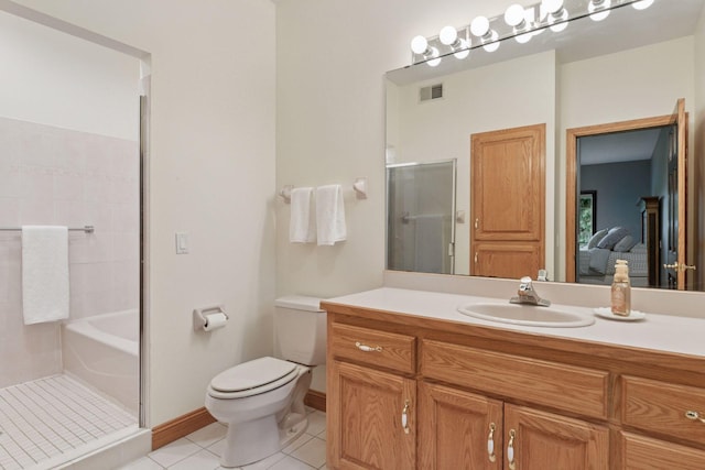 10 Apple Orchard Ct, Dellwood, MN 55110 - bathroom with tile patterned floors, vanity, and ensuite bath