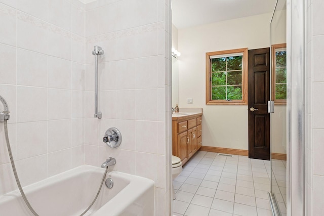 10 Apple Orchard Ct, Dellwood, MN 55110 - full bath featuring vanity, bathtub / shower combination, and tile patterned flooring