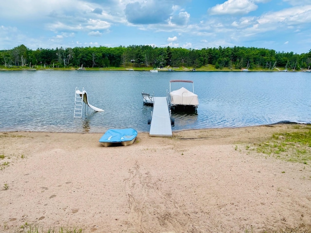 W7486 Burval Dr, Minong, WI 54859 - dock featuring a water view