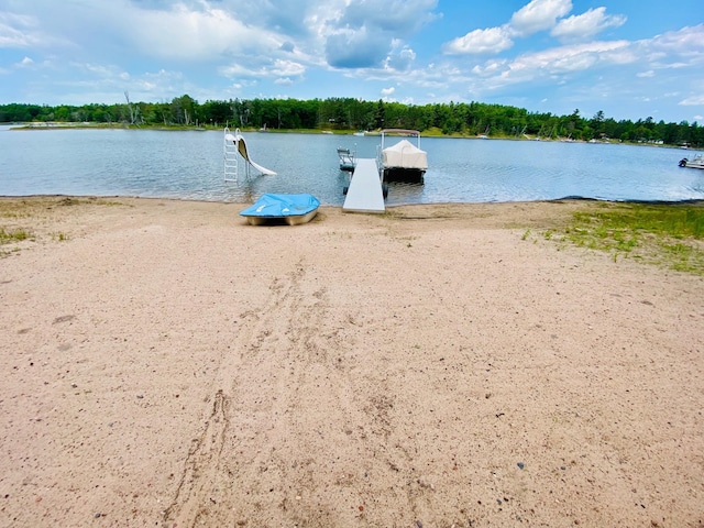 W7486 Burval Dr, Minong, WI 54859 - water view with a dock