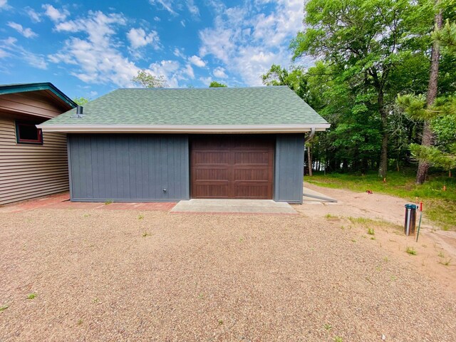 W7486 Burval Dr, Minong, WI 54859 - view of garage