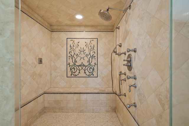 18901 Brookwood Rd, Prior Lake, MN 55372 - bathroom featuring a stall shower and recessed lighting