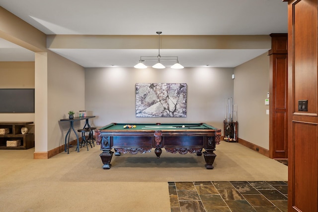 18901 Brookwood Rd, Prior Lake, MN 55372 - playroom with dark colored carpet and billiards