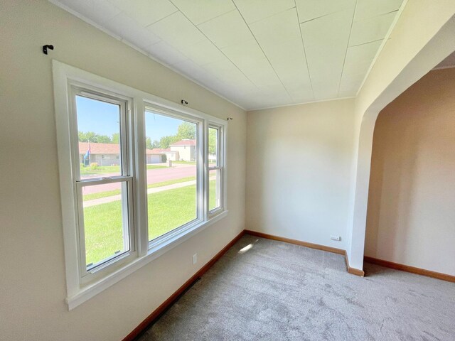 422 Sanborn St, Springfield, MN 56087 - empty room featuring carpet floors and arched walkways
