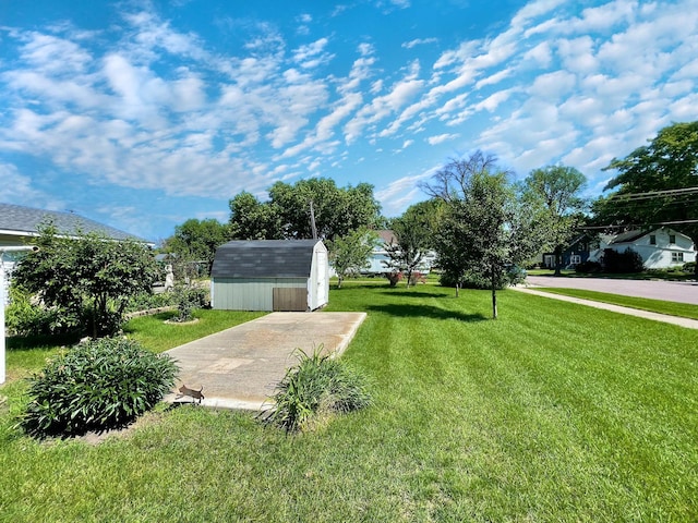 422 Sanborn St, Springfield, MN 56087 - view of grassy yard featuring a storage shed