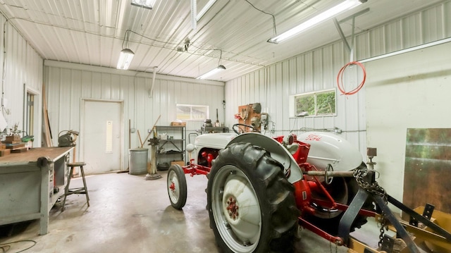 2104 US Highway 8, Stanley Twp, WI 54822 - garage with a workshop area