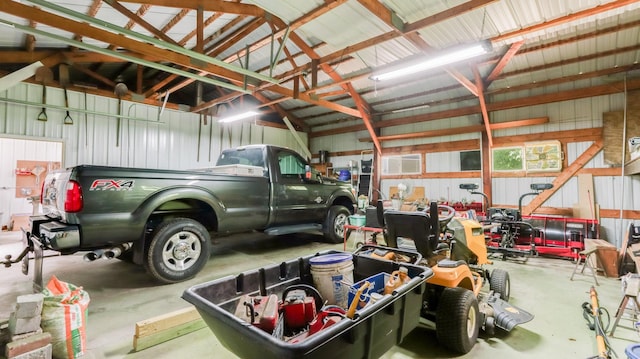 2104 US Highway 8, Stanley Twp, WI 54822 - garage with metal wall