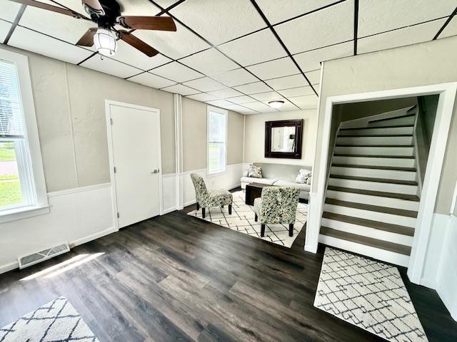 311 Grove St, Redwood Falls, MN 56283 - foyer featuring a paneled ceiling, wood finished floors, and plenty of natural light