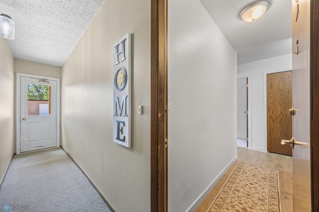 2575 Pacific Dr S Unit 301, Fargo, ND 58103 - hallway featuring a textured ceiling and wood finished floors
