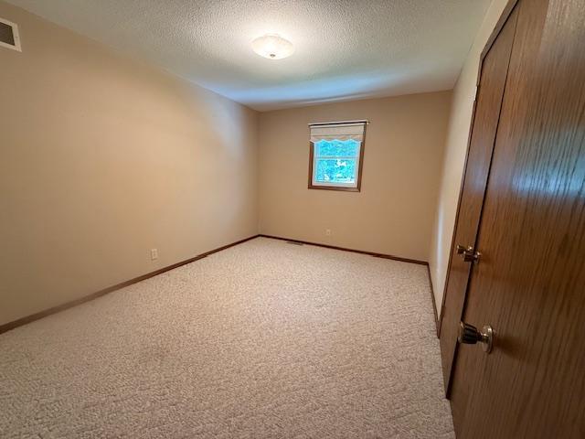 2411 Douglas St, Windom, MN 56101 - empty room with light colored carpet and a textured ceiling