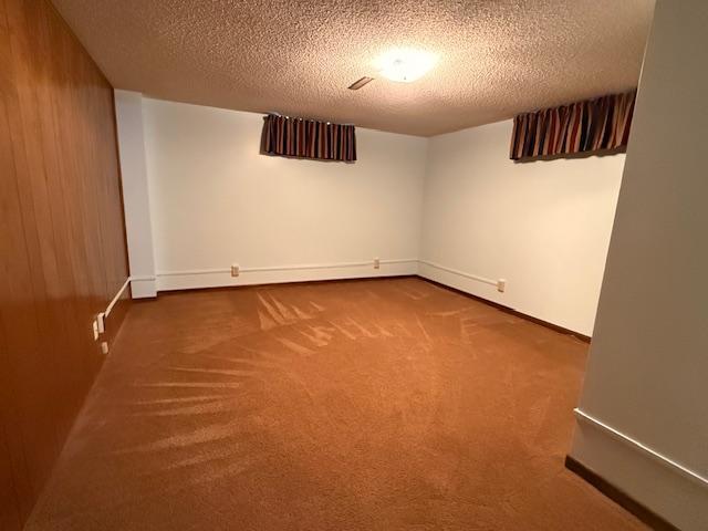 2411 Douglas St, Windom, MN 56101 - finished basement featuring carpet floors and a textured ceiling
