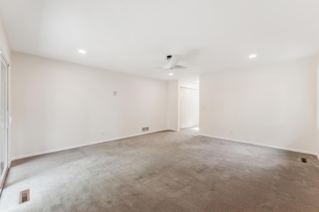 1775 Lexington Ave S Unit 26, Lilydale, MN 55118 - unfurnished room featuring light carpet, a ceiling fan, and recessed lighting