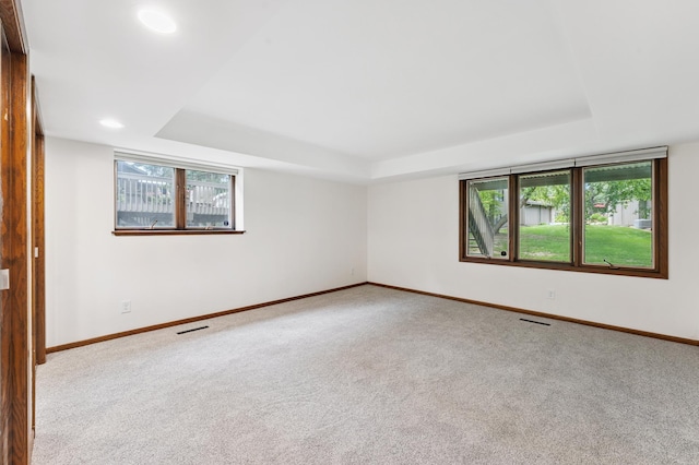 1775 Lexington Ave S Unit 26, Lilydale, MN 55118 - empty room featuring a raised ceiling, carpet, and recessed lighting