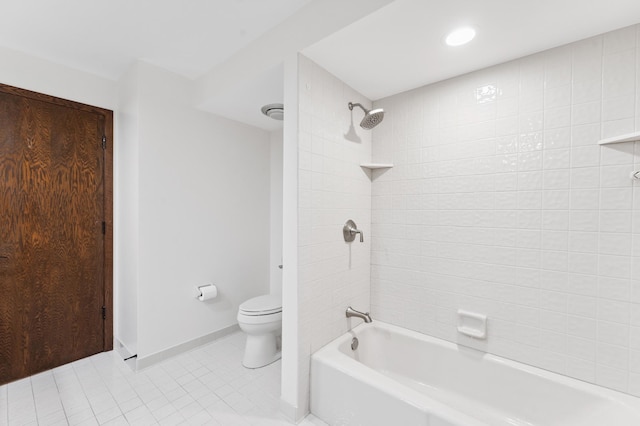1775 Lexington Ave S Unit 26, Lilydale, MN 55118 - bathroom with shower / bath combination, tile patterned floors, and recessed lighting