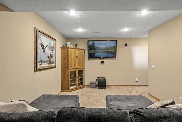 2227 Stone Creek Ln E, Chanhassen, MN 55317 - carpeted cinema featuring a textured ceiling and recessed lighting