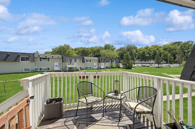 3950 Upper 75th St E, Inver Grove Heights, MN 55076 - deck with a residential view and a yard