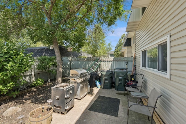 3950 Upper 75th St E, Inver Grove Heights, MN 55076 - fenced backyard with a patio area and area for grilling