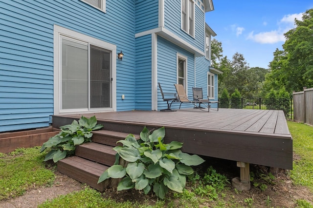 981 Bayless Ave, Saint Paul, MN 55114 - view of wooden terrace