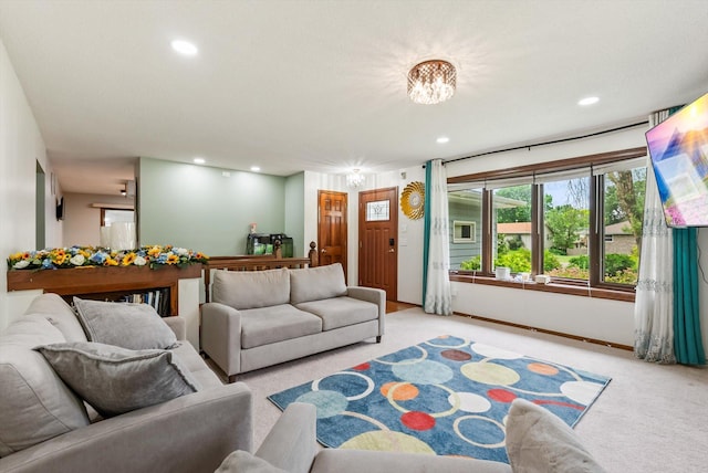 7795 Van Buren St NE, Spring Lake Park, MN 55432 - living area with light colored carpet and recessed lighting