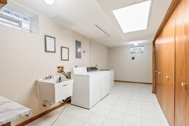 7795 Van Buren St NE, Spring Lake Park, MN 55432 - laundry room with separate washer and dryer and electric panel
