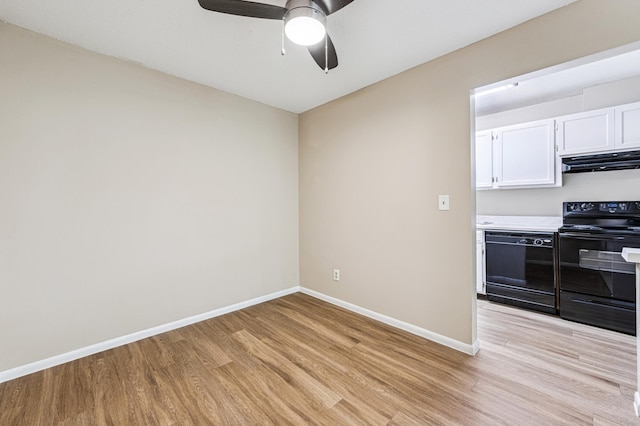 10311 Cedar Lake Rd Unit 210, Minnetonka, MN 55305 - unfurnished dining area with light wood-type flooring and ceiling fan