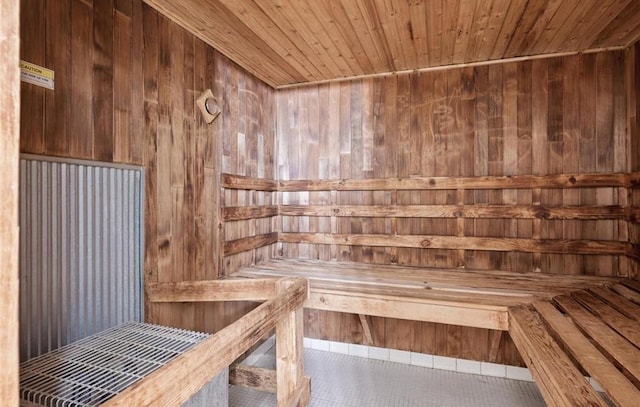 10311 Cedar Lake Rd Unit 210, Minnetonka, MN 55305 - relaxing sauna with wood walls and wooden ceiling