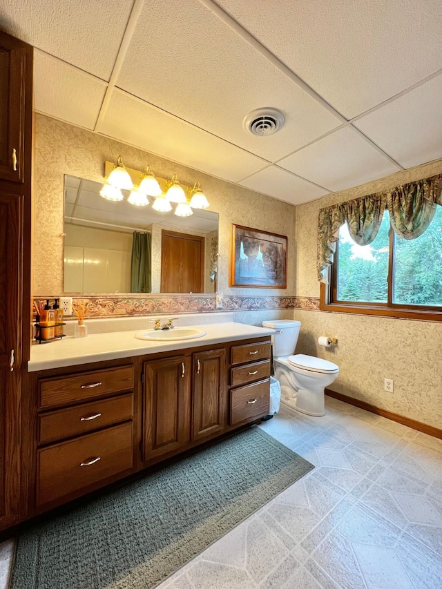 4095 125th St SE, Granite Falls, MN 56241 - bathroom featuring vanity and wallpapered walls
