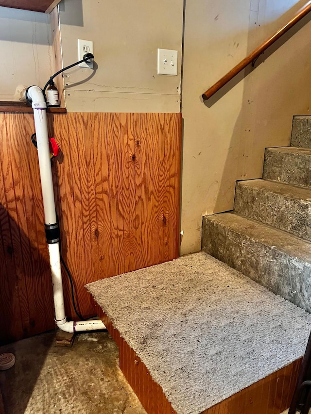 4095 125th St SE, Granite Falls, MN 56241 - stairway featuring concrete flooring