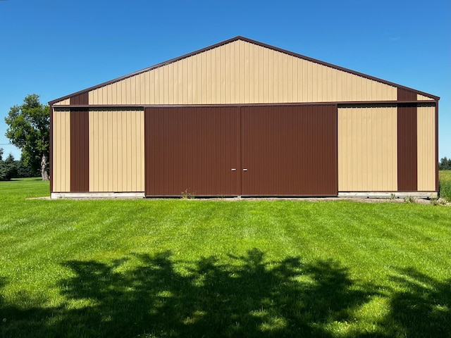4095 125th St SE, Granite Falls, MN 56241 - view of pole building featuring a lawn